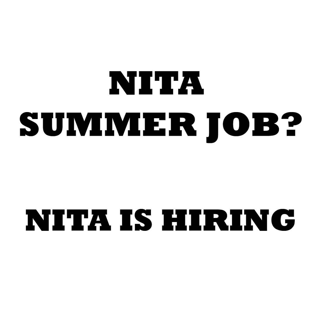 Nita Summer Job?