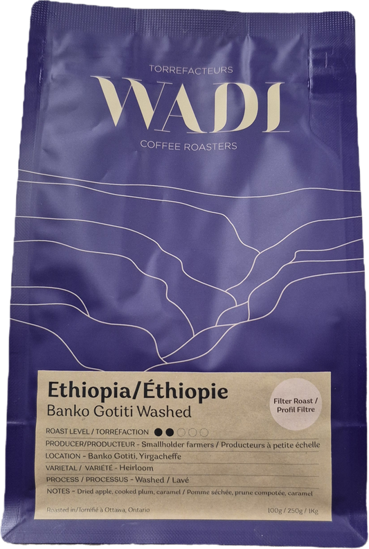 WADI - Ethiopia Banko Gotiti - Washed Whole Bean Coffee