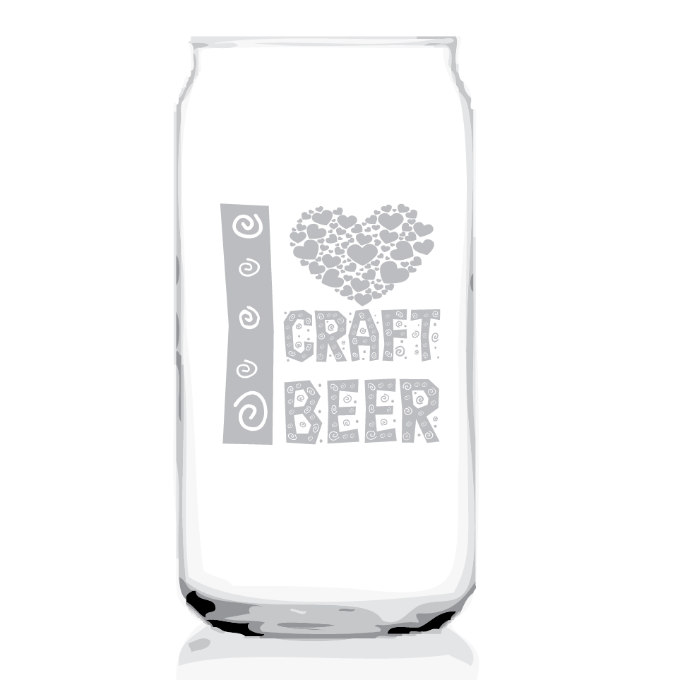 Glass - 16 oz Beer Can Glass